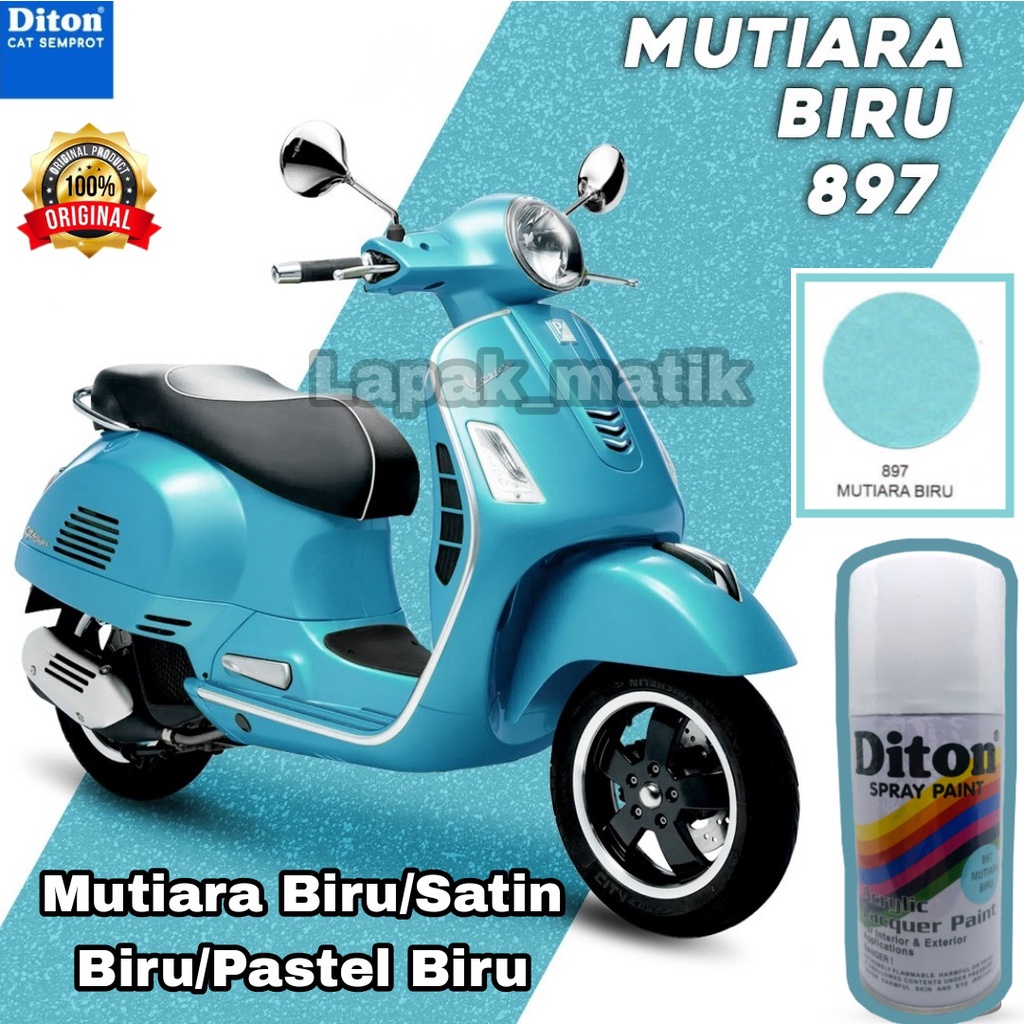 Pilok Diton Satin Pastel Mutiara Biru 897 300ml Pearl blue