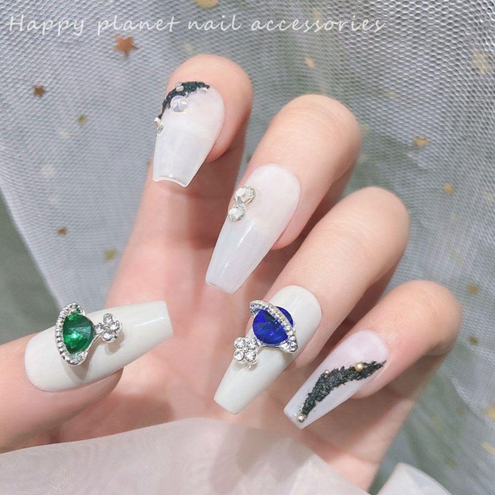 Needway  Kuku Seni Berlian Imitasi Paduan Zirkon Manicure Aksesori Fashion Berlian Kristal DIY Perhiasan Kuku