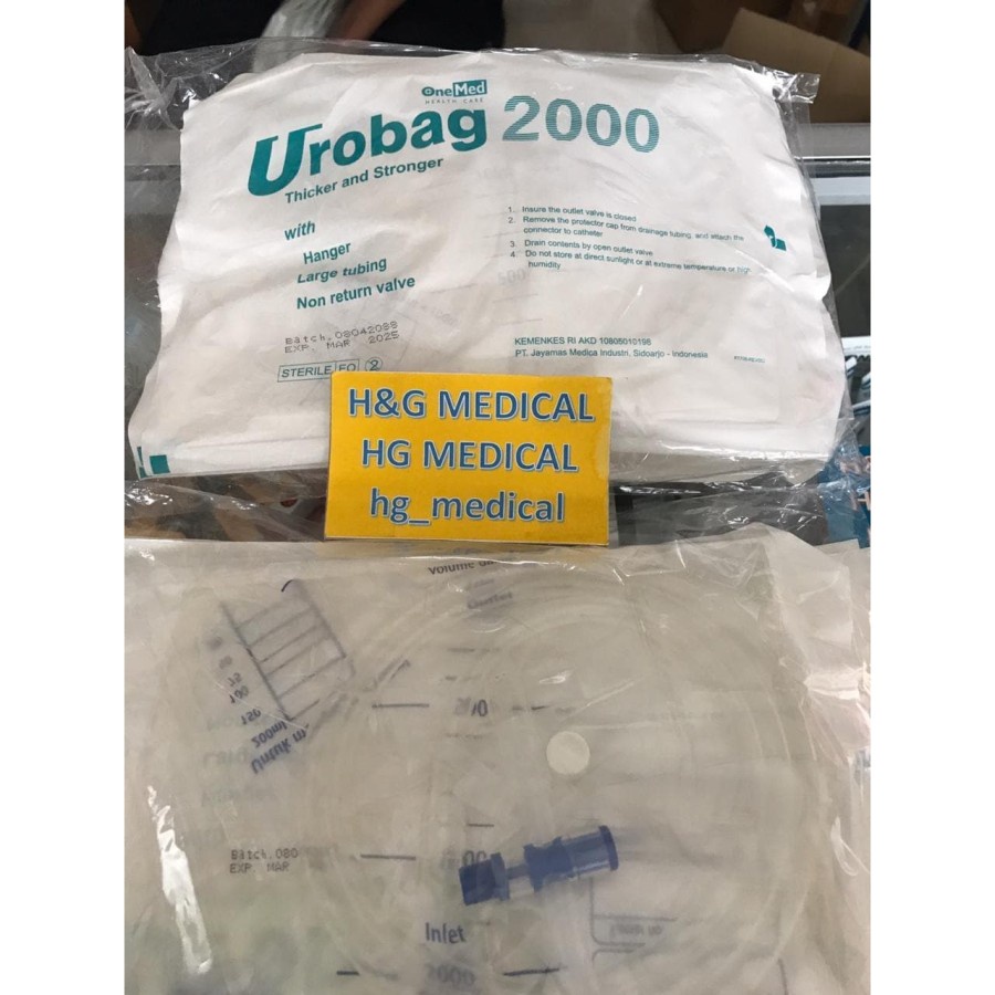 KANTONG URINE BAG UROBAG 2000 ONEMED T-VALVE