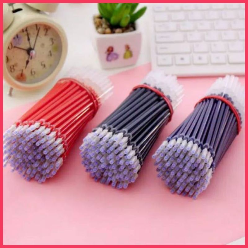 

RIFILL TINTA PULPEN GEL/ISI ULANG PULPEN GEL 0.5 mm MERAH BIRU HITAM/ALAT TULIS SEKOLAH