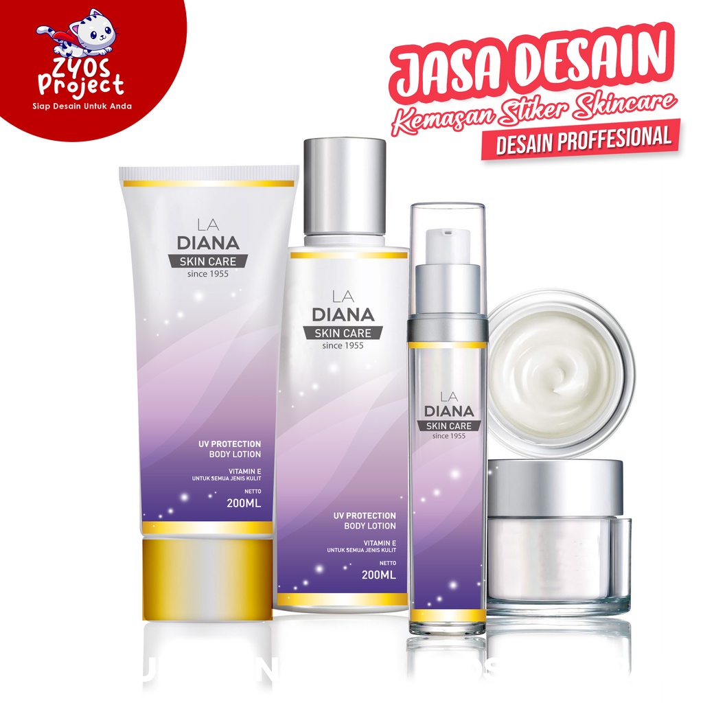 Jasa Desain Grafis Stiker Kemasan Skincare| Makeup | dan Lainnya