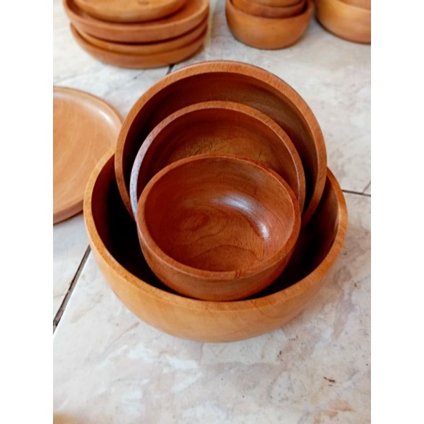 MANGKOK KAYU MAHONI / MANGKOK KAYU / MANGKOK SAJI / MANGKOK