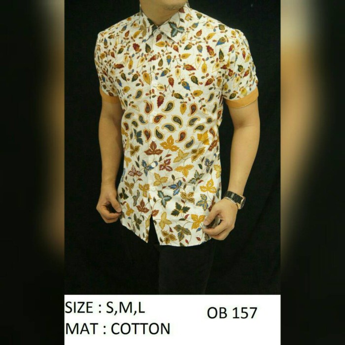 Dasi Pria Kemeja Batik Slimfit OB157 (baju koko pria jas dasi jaket kaos jeans)(O1J9) Dasi Pria Dewa