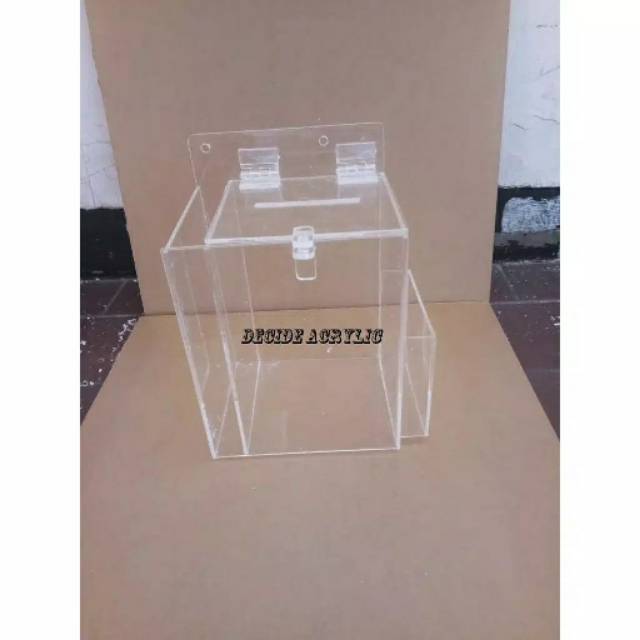 

Decide Acrylic Akrilik Kotak Saran Amal Infaq 20x15x30