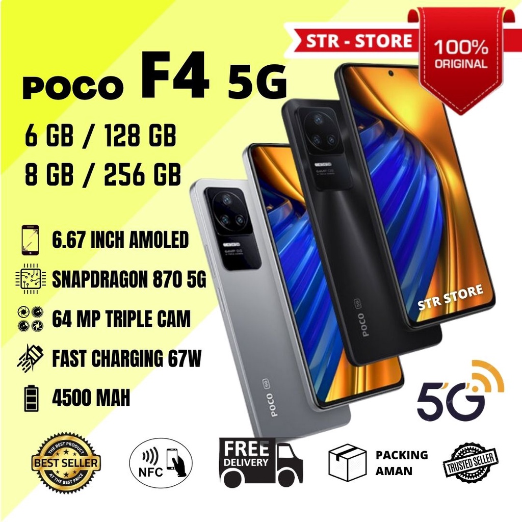 Jual XIAOMI POCO F4 8/256 GB POCO F4 6/128 GB GARANSI RESMI XIAOMI ...