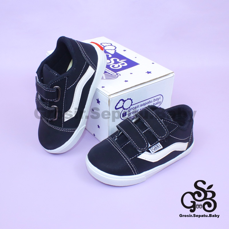 sepatu anak sneakers sepatu anak laki laki sepatu anak perempuan model casual London kids HITAM polos ringan fleksibel &amp; Anti Slip