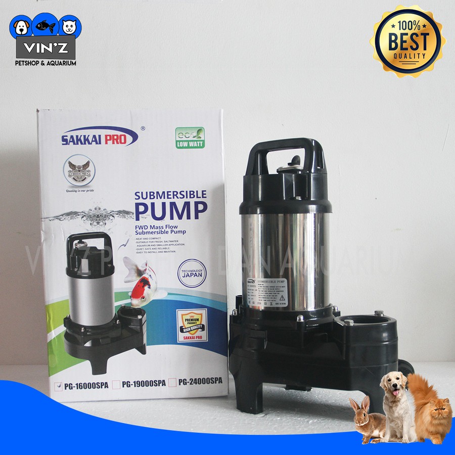 Pompa Kolam Sakkai Pro PG-16000 Submersible Pump Air Low Watt