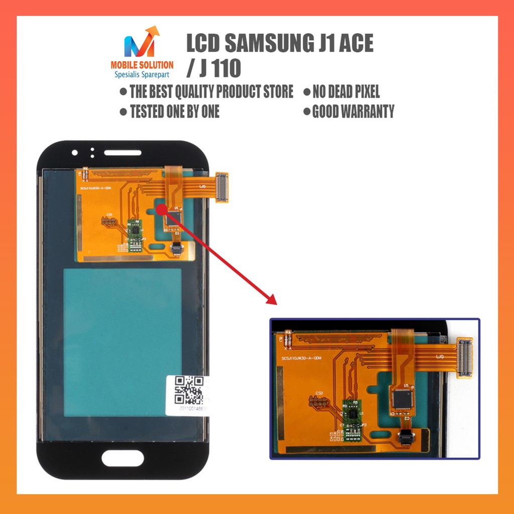 Grosier LCD Samsung J1 Ac J110 J111F 100% Fullset Garansi 1 Bulan + Packing / Bubble