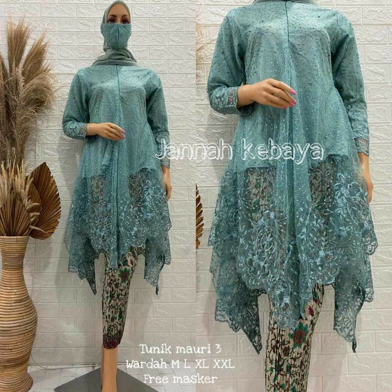 SET KEBAYA TUNIK TILE /KEBAYA TUNIK TILE IMPORT/KEBAYA TUNIK TILE PREMIUM