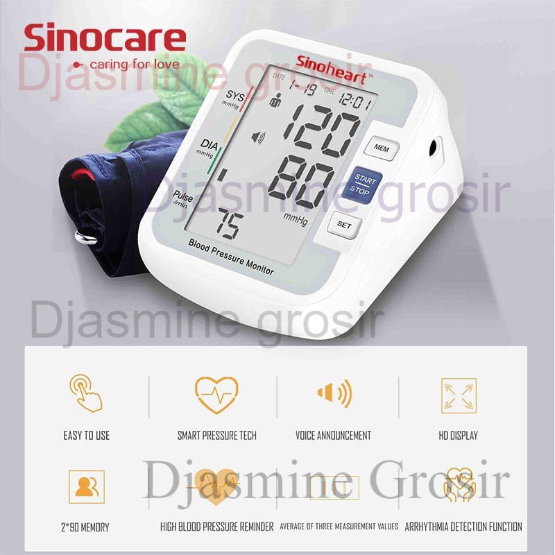 Tensimeter Digital Sinocare BA-801/ Tensi Meter Digital Merk Sinocare BA801 SinoHeart