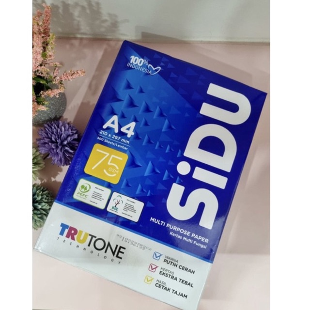 

KERTAS HVS A4 SIDU 75GR | KERTAS FOTOCOPY | KERTAS PRINT