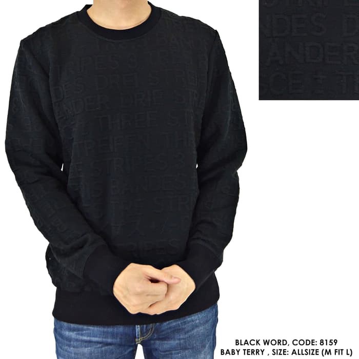 ONDENG88 SWEATER SWITER PRIA POLOS HITAM Shopee Indonesia