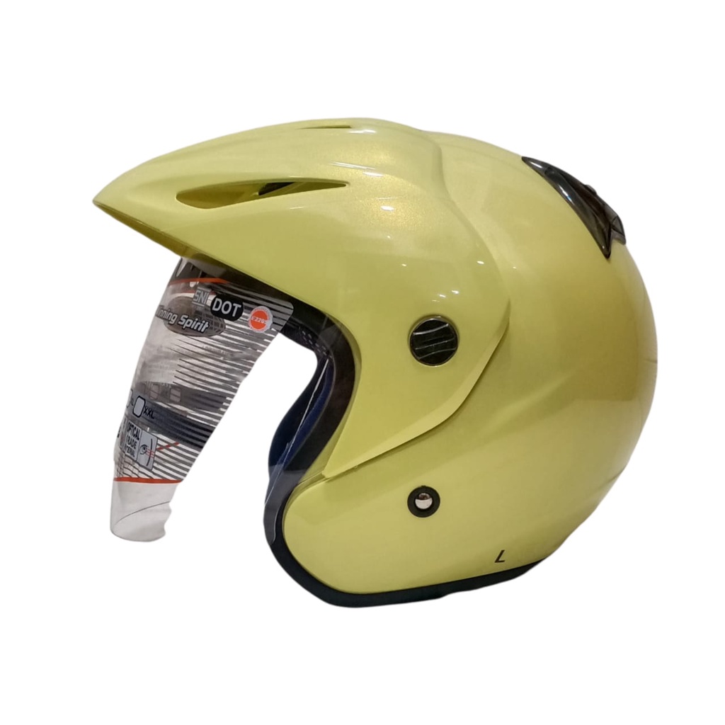 HELM INK CX 22 LIGHT YELLOW CREAM GOLD ORIGINAL HELM INK CX22 LIGHT YELLOW HELM INK TOPI ASLI ORI GARANSI SNI