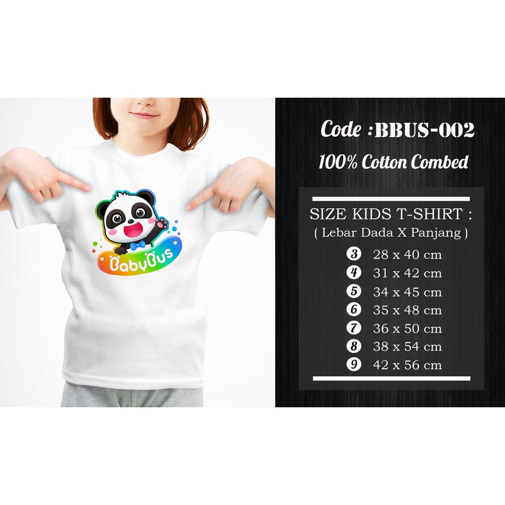 [FREE NAMA!!] Kaos Anak &amp; Family BabyBus 100% COTTON PREMIUM