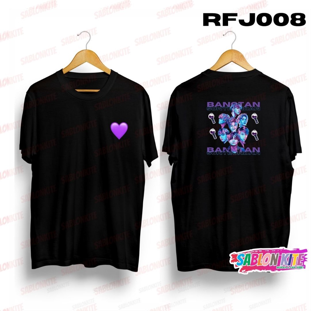 MURAH!!! KAOS KPOP PURPLE LOVE RFJ008 COMBED 30S