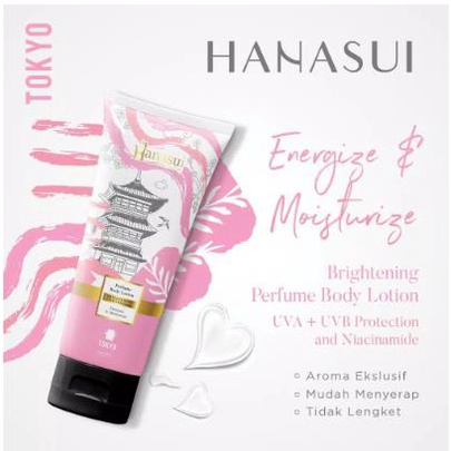 * NCC * Hanasui Perfume Body Lotion Parfum - Brightening UVA + UVB Protection - Net 180 ml