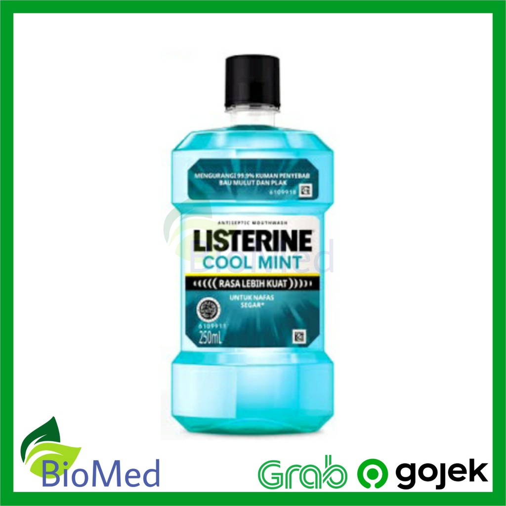 LISTERINE BIRU COOL MINT 250 ml - Obat Kumur Bau Mulut Nafas Segar