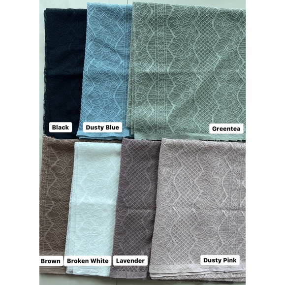 Kain Brukat Chantily Panjang 1.5 meter/ Kain Brukat Gamis