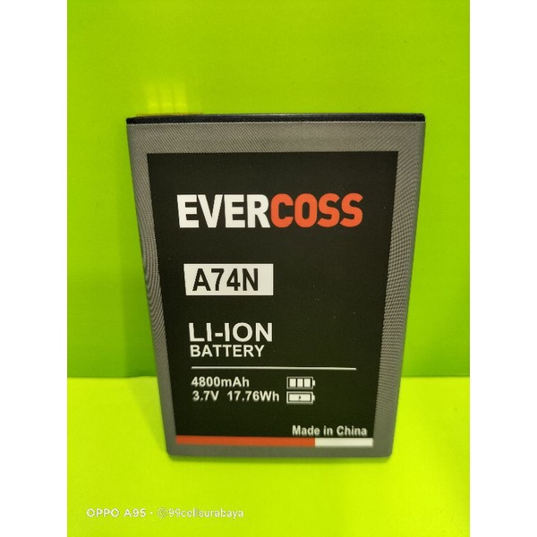 Baterai battery batrai batre Evercoss A74N original