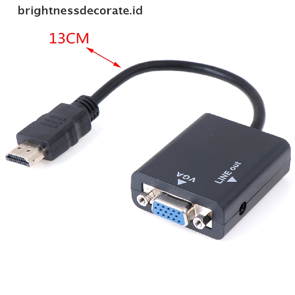 Adaptor Konverter Audio Hdmi Ke Vga 1080p