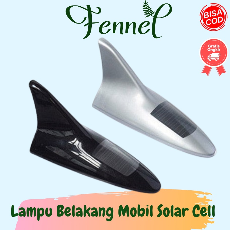 Lampu Variasi Belakang Mobil Solar Cell Sirip Hiu 8 LED