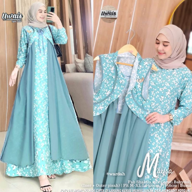 Maysa dress + outer ori by Uwais hijab Ld 100cm