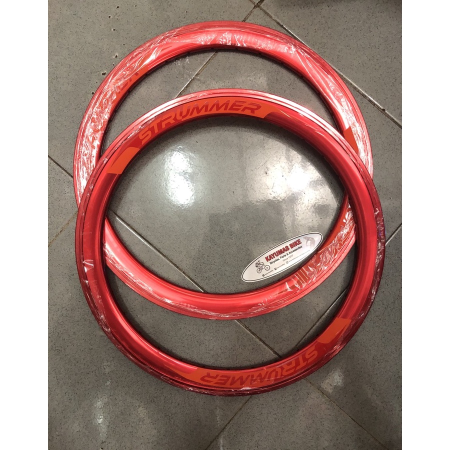 RIM RIMS 20 451 STRUMMER 32 HOLE RED RIMS SEPASANG