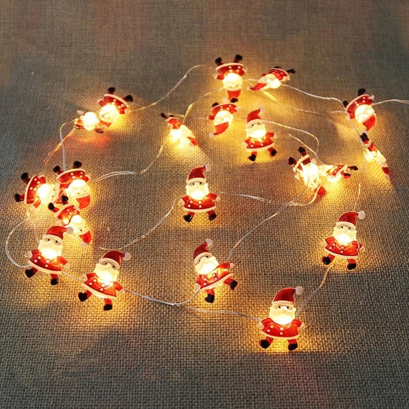 [Christmas Home Decoration Products][Santa Claus Snowflake LED Decorative String Lights][Xmas Tree Decor Hanging Lights]