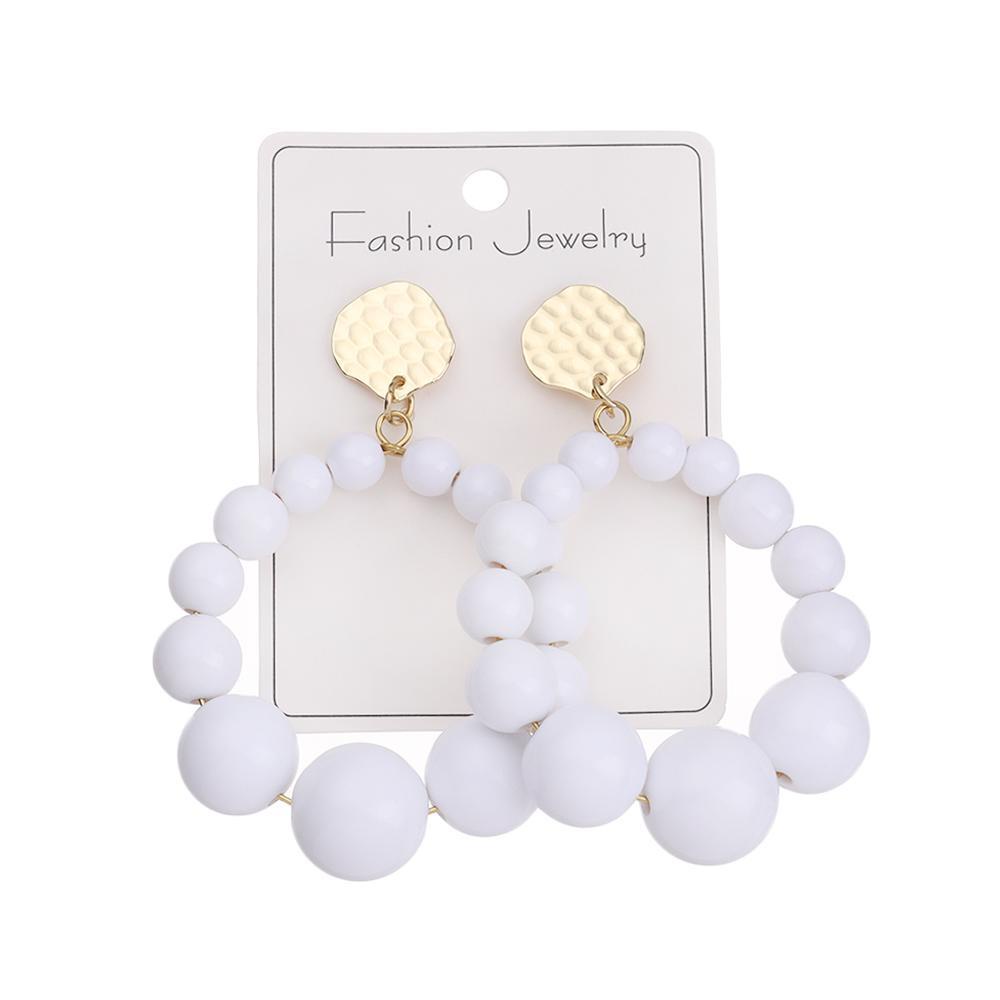 Anting LILY Bead Hyperbol Bohemian Color Hadiah Anting Gantung Akrilik