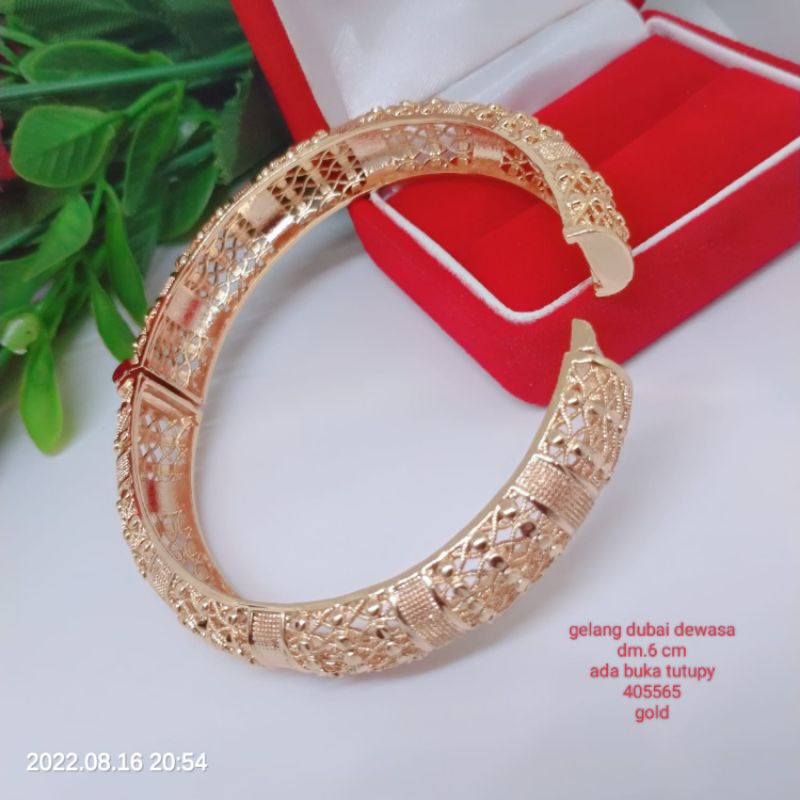 gelang Bangkok Dubai bangle Titanium Xuping Rodium perhiasan lapis emas 24 karat