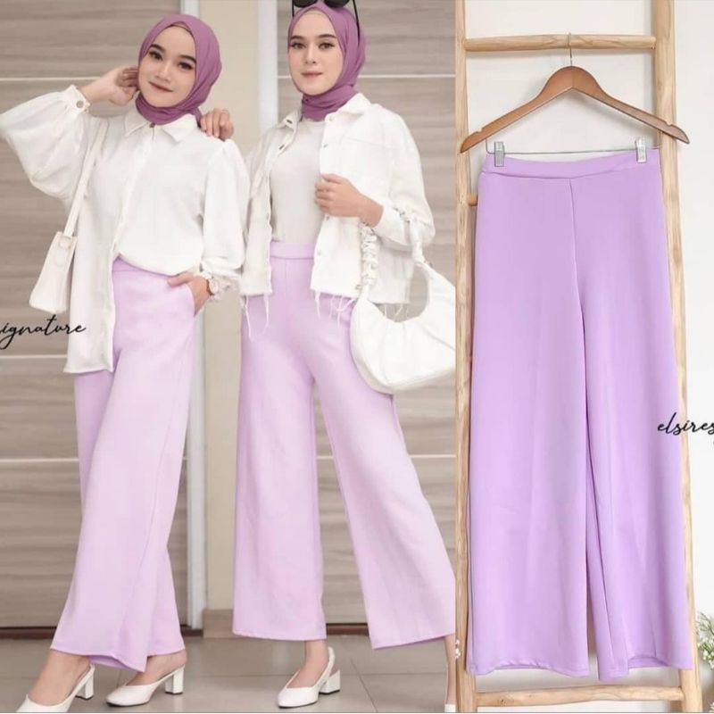 kulot lilac import bkk fit xxl | kulot jumbo Lilac pants lilac jumbo