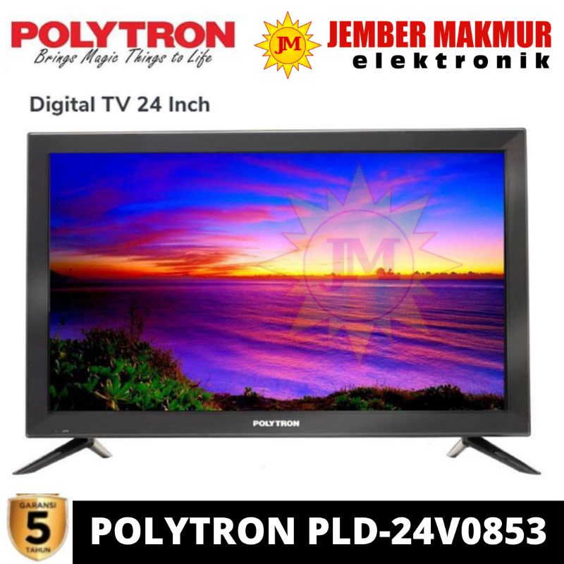 JEMBER JATIM POLYTRON PLD 24V1853 LED TV [24 Inch]GARANSI RESMI 5 TAHUN