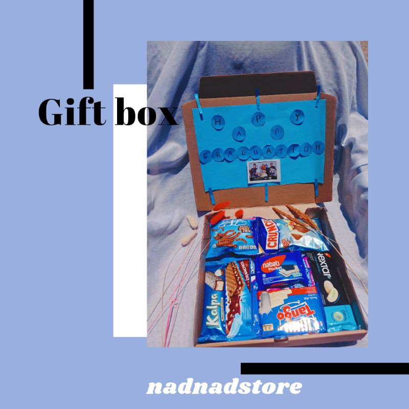 

GIFT BOX BIRTHDAY / GRADUATION / ANNIVERSARY / SNACK BOX HAMPERS BY NADNAD