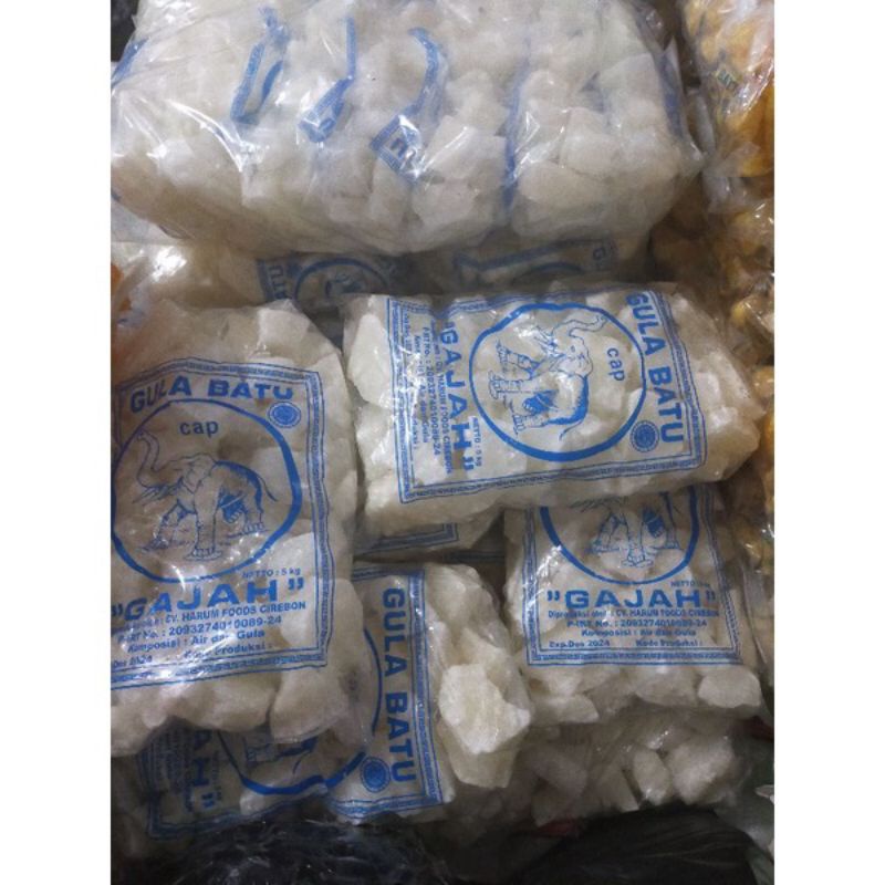 Gula Batu Putih 1 Kg/ Gula Batu Lokal / Gula Batu Khas Cirebon