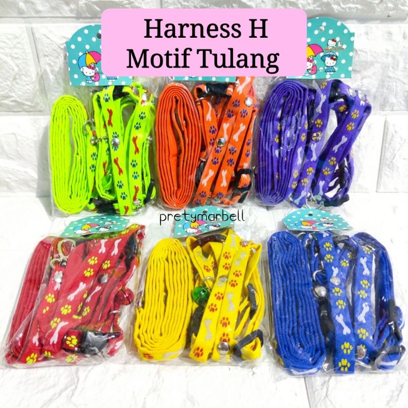 Harnes H Motif Tali Badan Hewan Kucing / Tali Kucing Murah