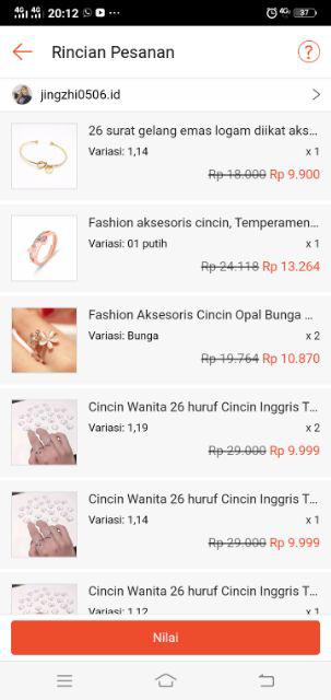 26 Surat Gelang Emas Logam Diikat Aksesoris Mode Liar Sederhana