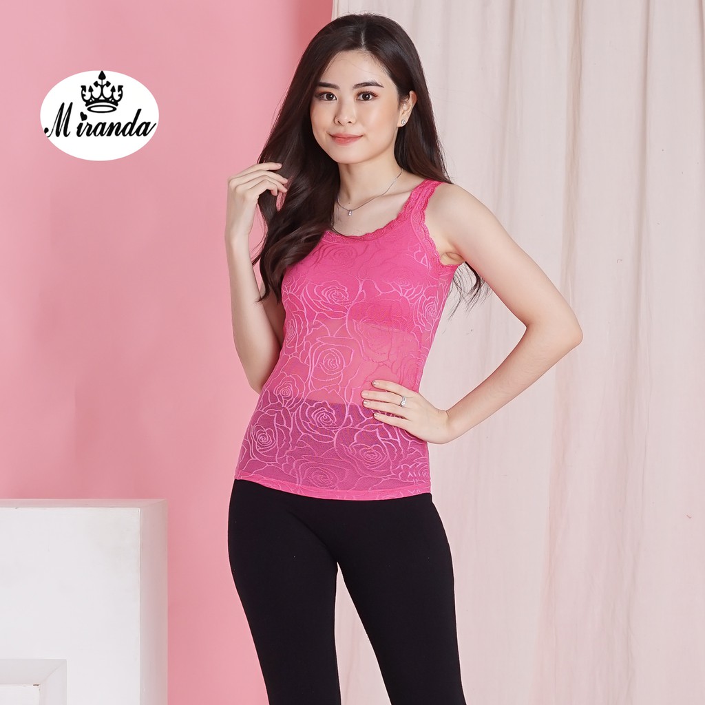 Tanktop Wanita Brukat Semi Transparan Premium Limited Edition BH Singlet Atasan Wanita Import Tank T