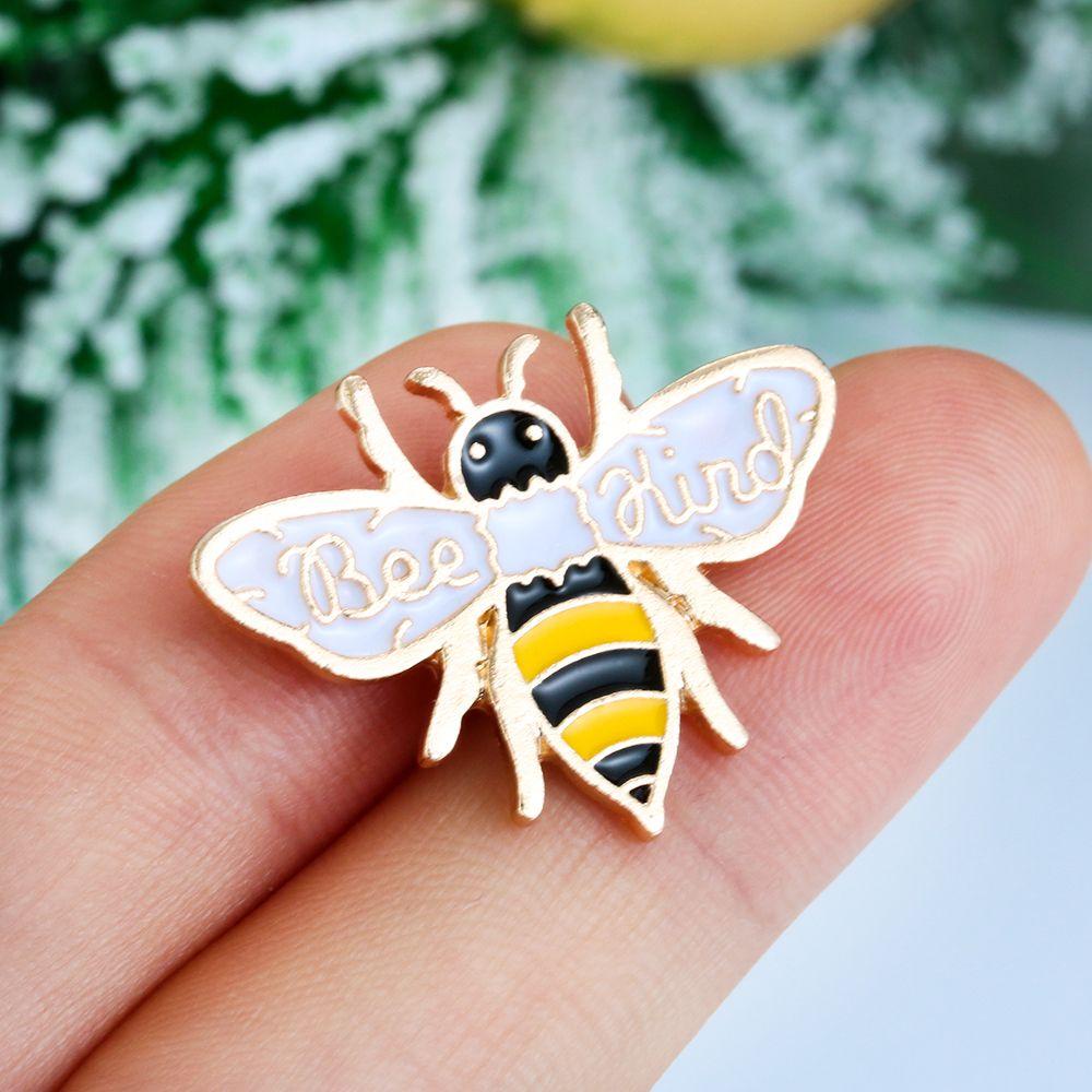 R-bunga Enamel Pin Wanita Gitfts Lucu Fashion Kartun Bros Madu