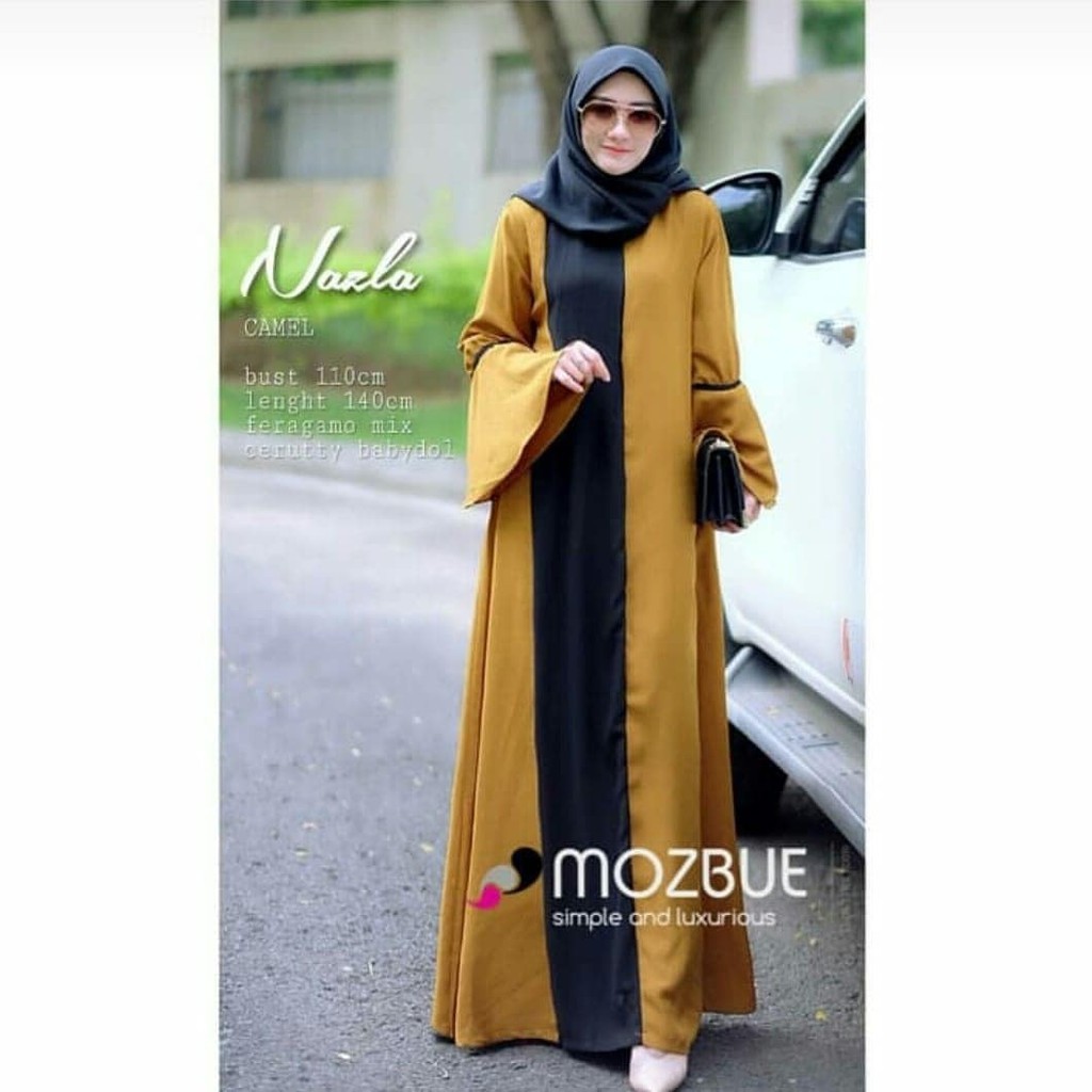 Ready  NAZLA MAXY hijau PR001 , Ready Baju Maxy Dress Muslim Murah Terbaru  Murah