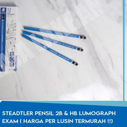 

♚ Steadtler Pensil 2B & HB Lumograph Exam ( Harga Per Lusin !!) - HB ◙