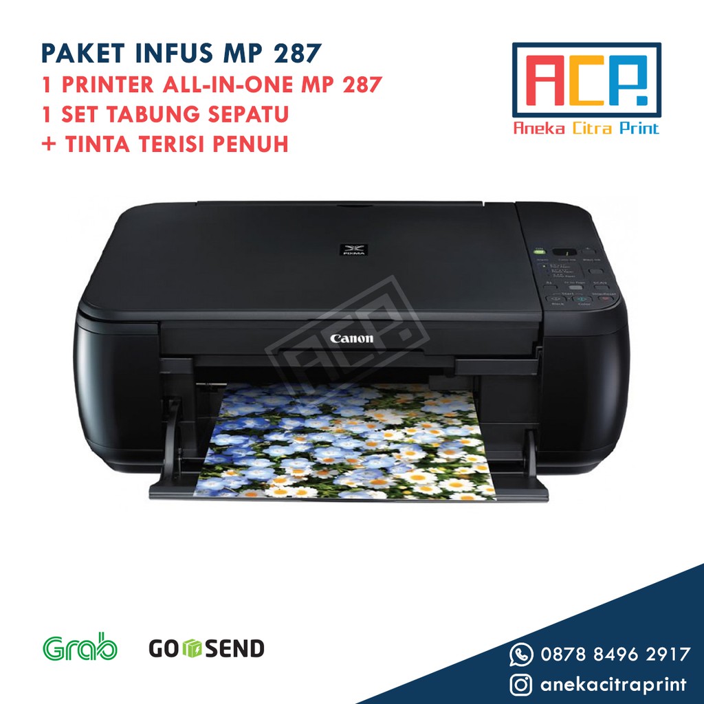 Paket Printer Canon All in One MP 287 + Infus Tabung Ekonomis MP287 - New