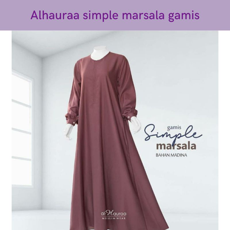 Gamis Simple Madina Al-Hauraa| Fashion Muslim Gamis Polos Busui Friendly | Gamis Kekinian | Style Ko