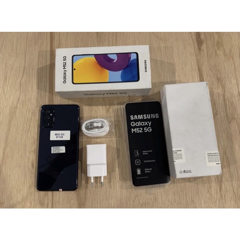 Samsung M52 5G Ram 8 Rom 128 Gb second like Fullset resmi sein garansi panjang