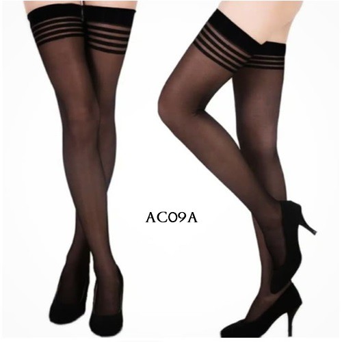 [PRODUK TERPERCAYA] STOCKING TRANSPARAN AKSESORIS LINGERIE BODYSTOCKING HITAM AC09