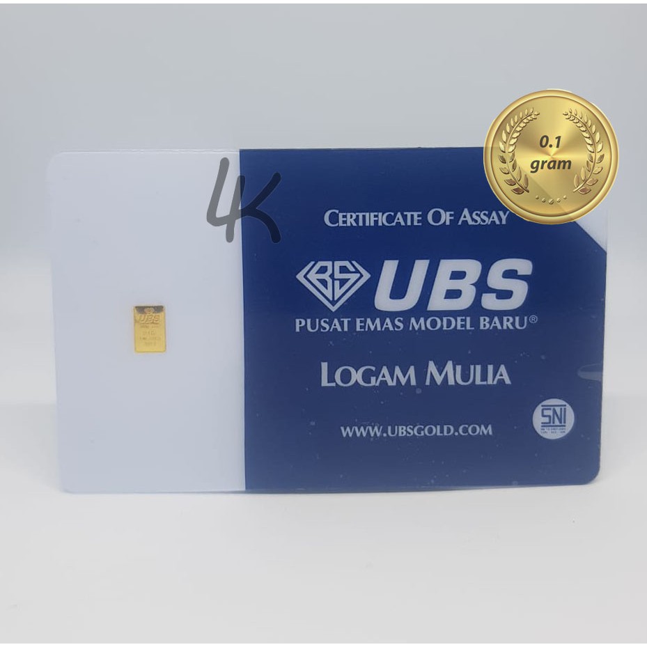 Logam Mulia UBS 0.1gr - Emas 0.1 gram Bersertifikat Resmi