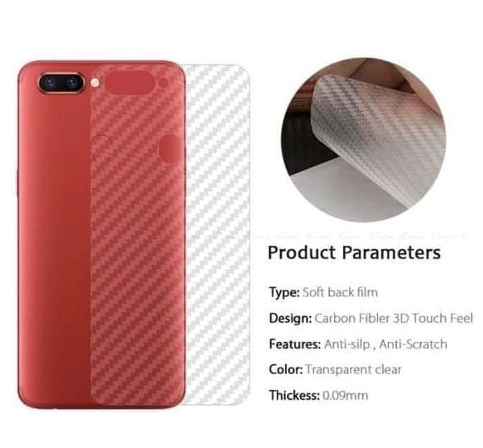 Realme Narzo 30A Skin Carbon Anti Gores Belakang Garskin Carbon