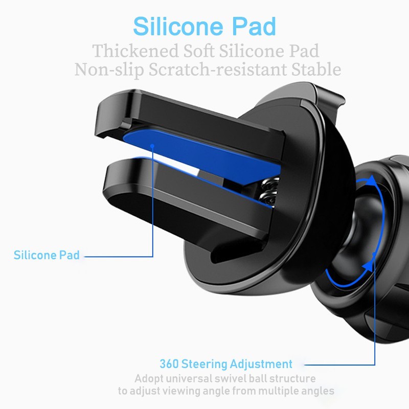 Universal Gravity Bracket Auto Car Phone Holder Dudukan Ventilasi Udara Dudukan Ac Mobil Phone Holder Sensor Gravitasi 6 Titik Dukungan