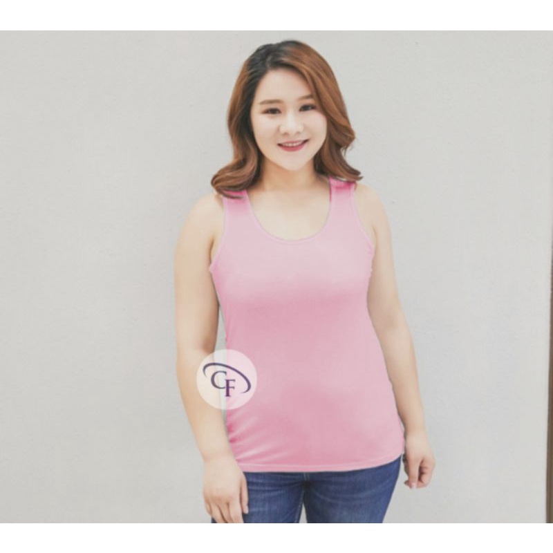 Singlet Wanita XXL / JUMBO / Tanktop Tali Lebar XXL / JUMBO / Tank Top JUMBO-Pink