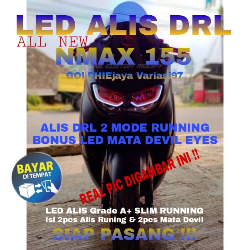 LAMPU ALIS RUNNING NMAX ALL NEW PNP BONUS DEVIL EYE KIRI KANAN LAMPU ALIS NMAX TERBARU