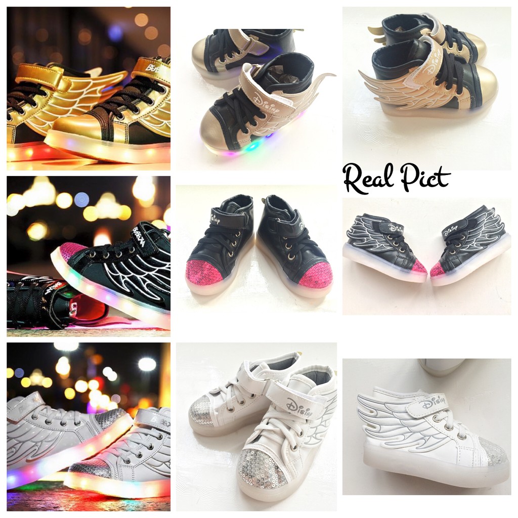 Sepatu LED / Sepatu Lampu Anak Import - WING SHOES